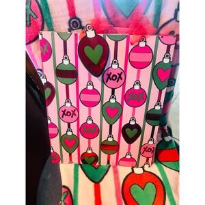 Betsey Johnson Pink  Christmas throw bundle / lot 50*70 and 3 gift bag pack